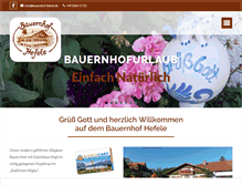 Tablet Screenshot of bauernhof-hefele.de